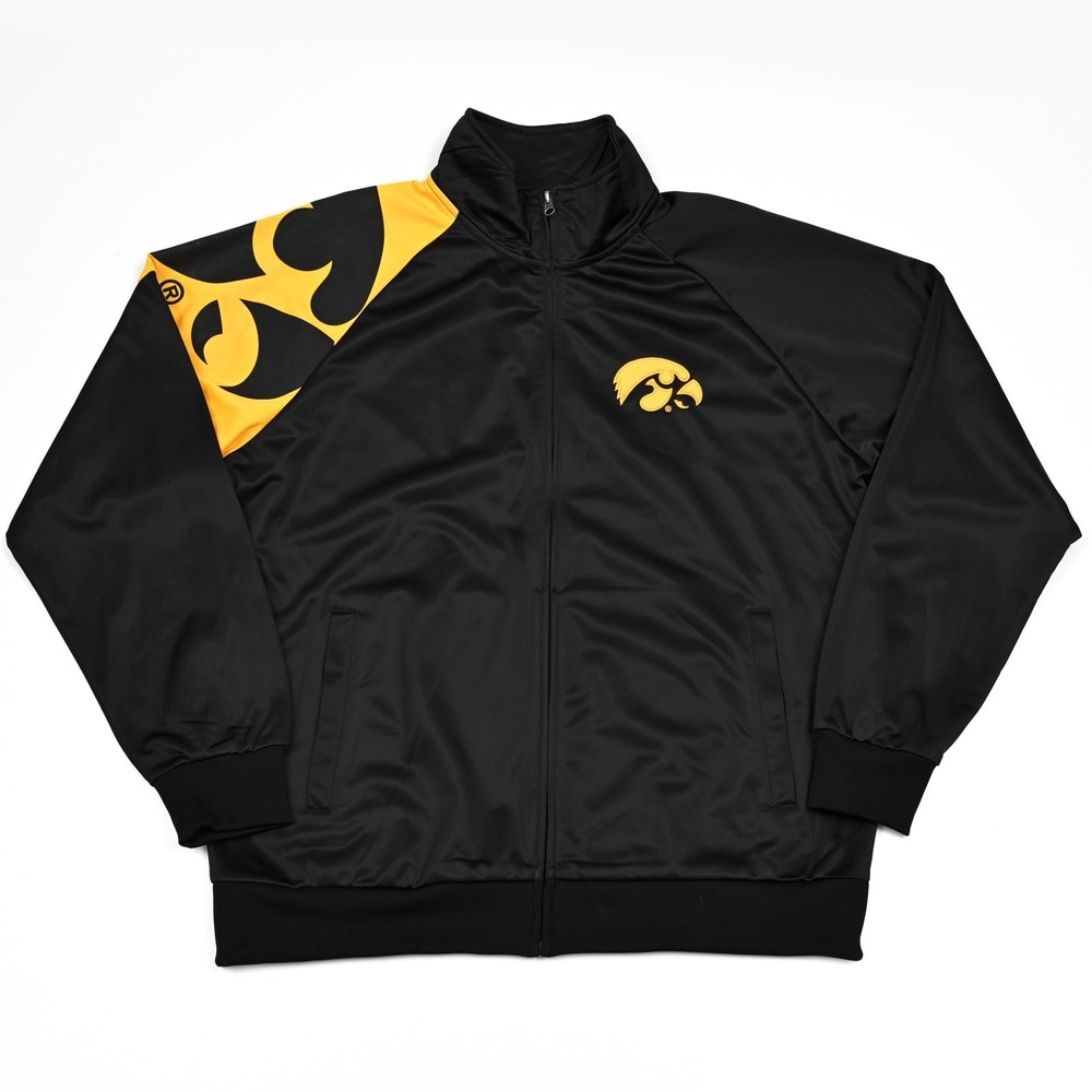 Iowa Hawkeyes Logo Jacket Mens XL Black College NCAA GIII Sports Carl Banks